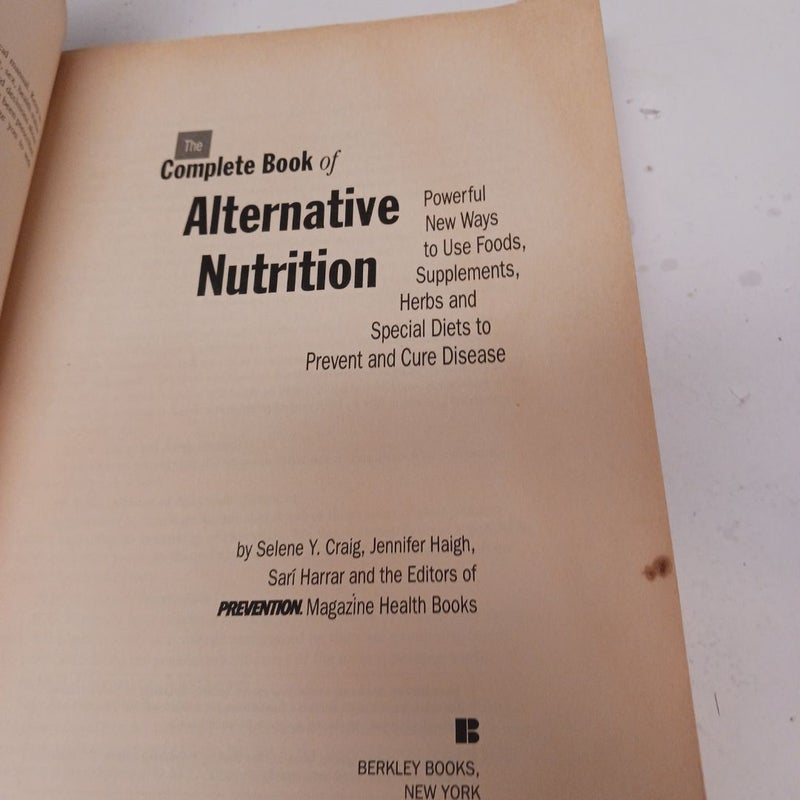 The Complete Book of Alternative Nutrition