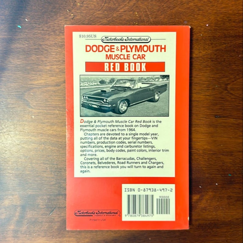 Dodge and Plymouth Muscle Car Red Book