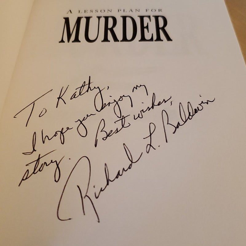 A Lesson Plan for Murder (Autographed)