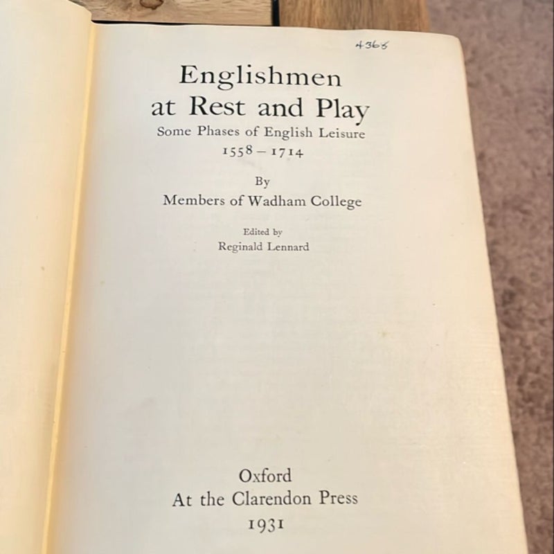 Englishmen at Rest and Play (1931)