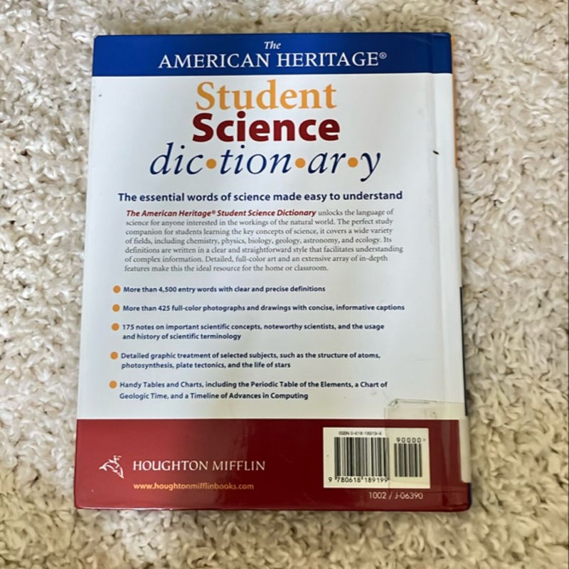 The American Heritage Student Science Dictionary