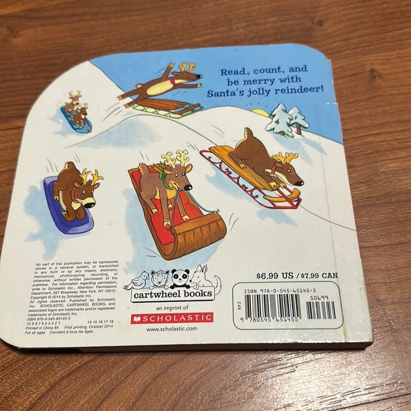 Eight Jolly Reindeer Board Book