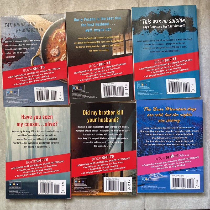 James Patterson Bookshots Lot (6 Books)