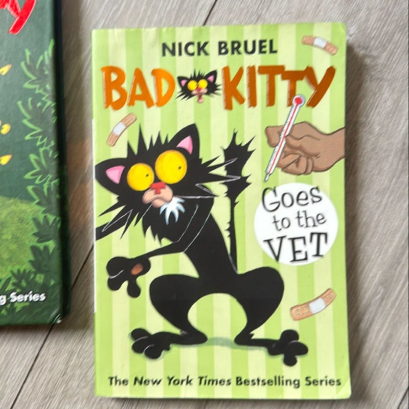 BUNDLE Bad Kitty Goes to the Vet and Bad kitty Camp Daze hard cover 