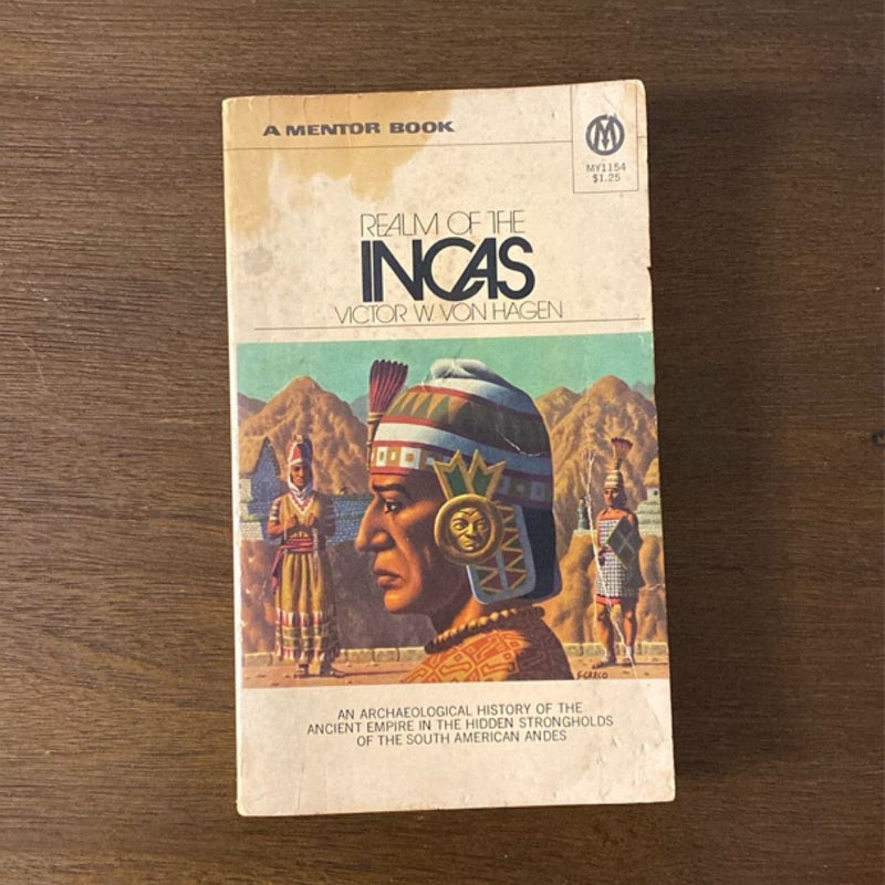 Realm of the Incas by Victor Wolfgang Von Hagen (1961, paperback) (Staining)