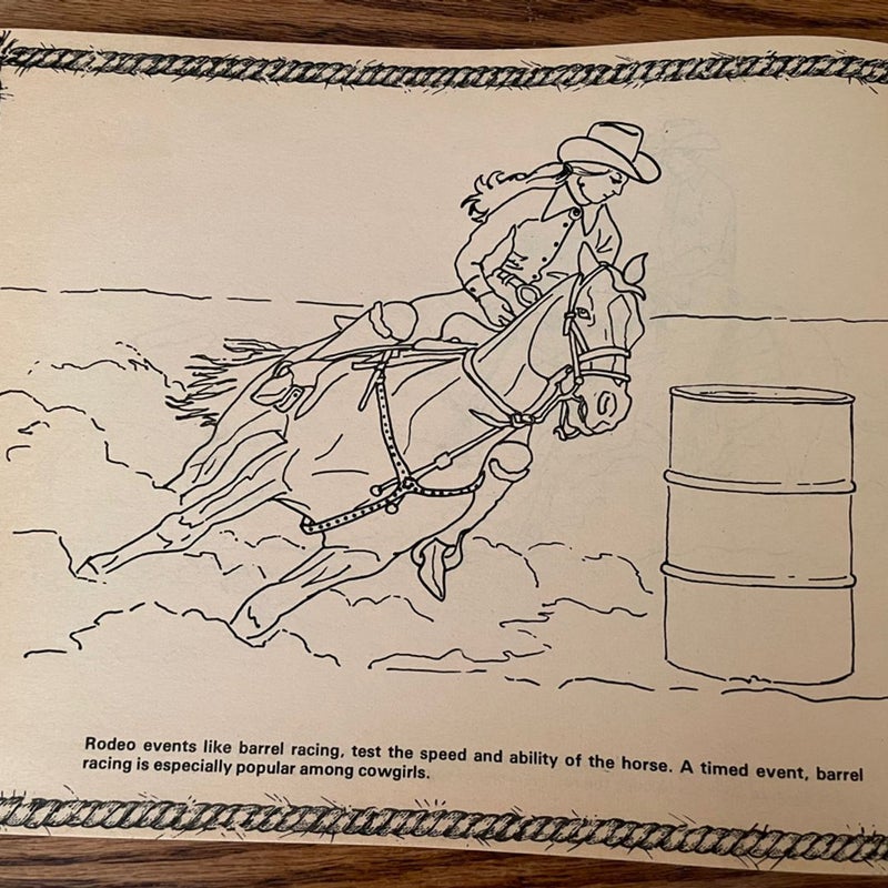 Vintage AQHA Horse Coloring Book