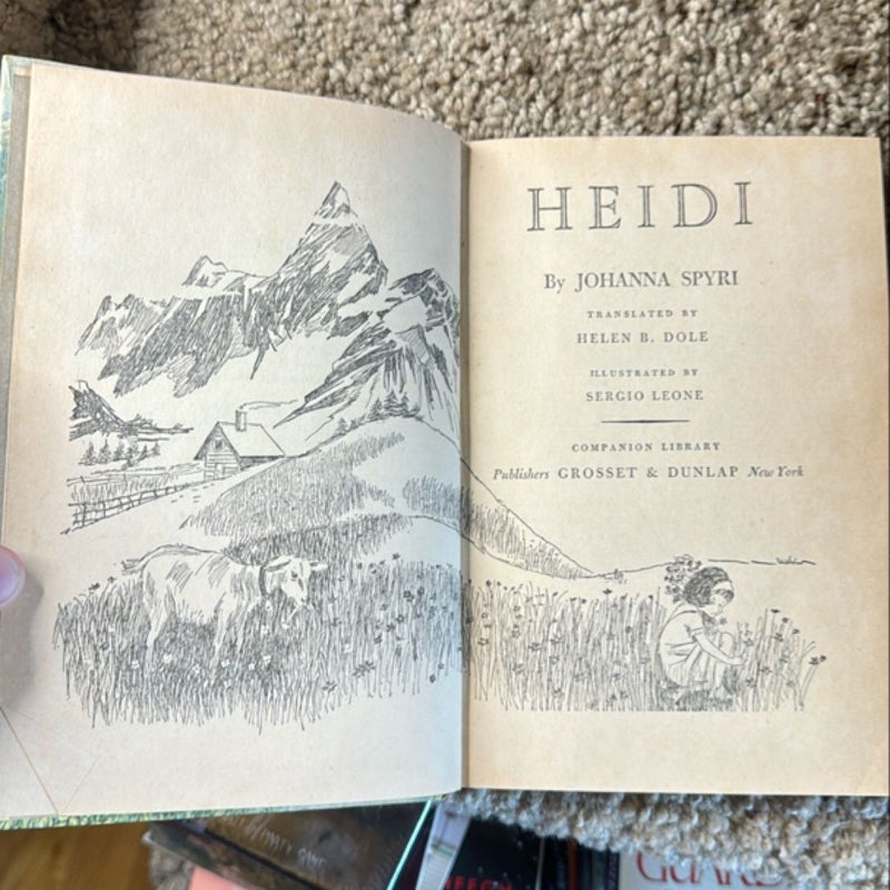 Heidi Hardcover 1963 Book