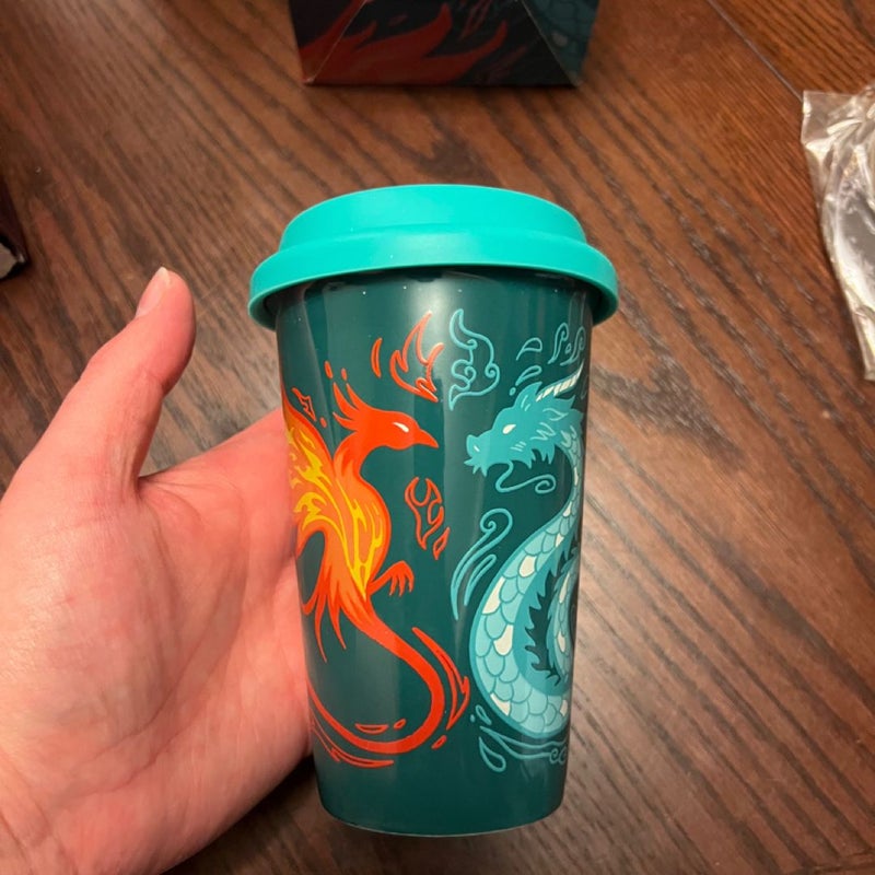 The night ends with fire travel mug