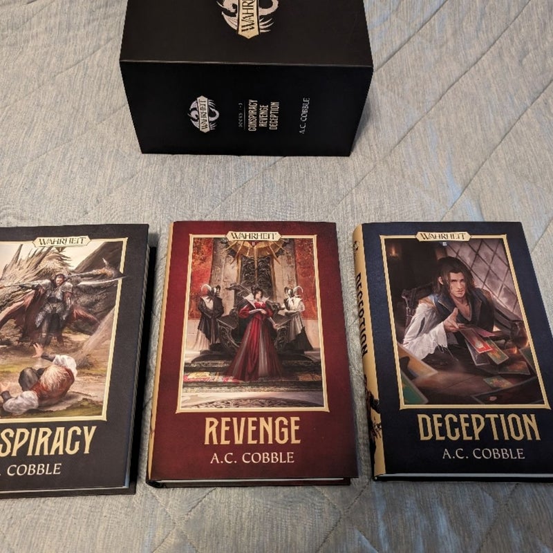 Conspiracy Revenge and Deception Kickstarter Hardcovers Signed