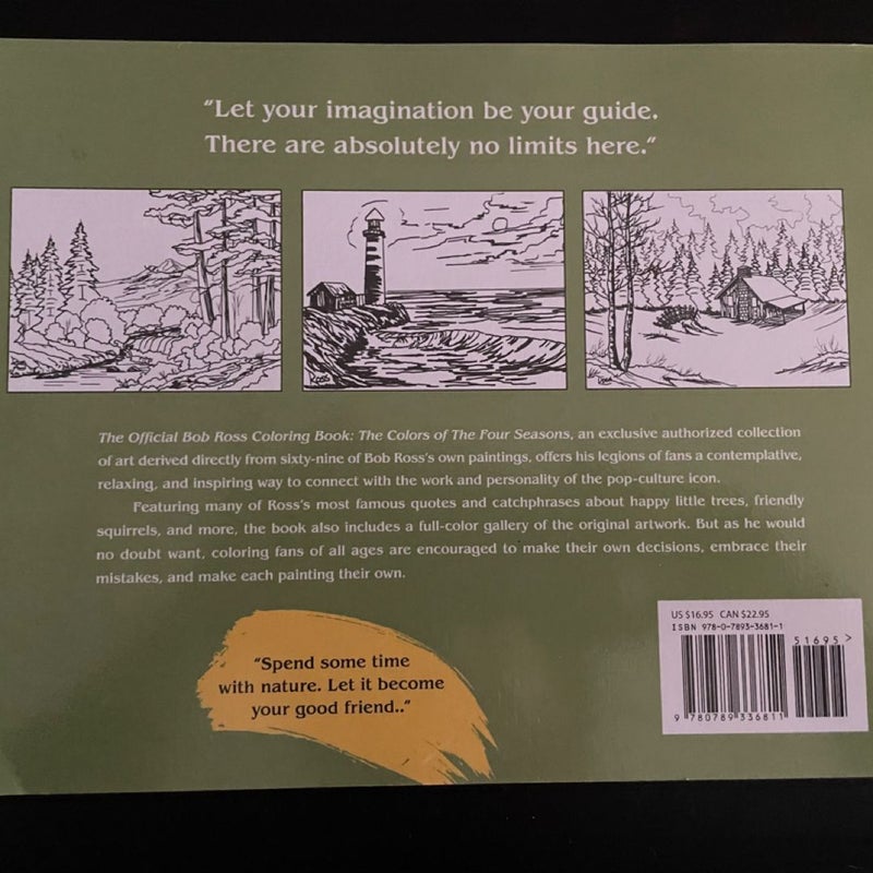 Official Bob Ross Colouring Book