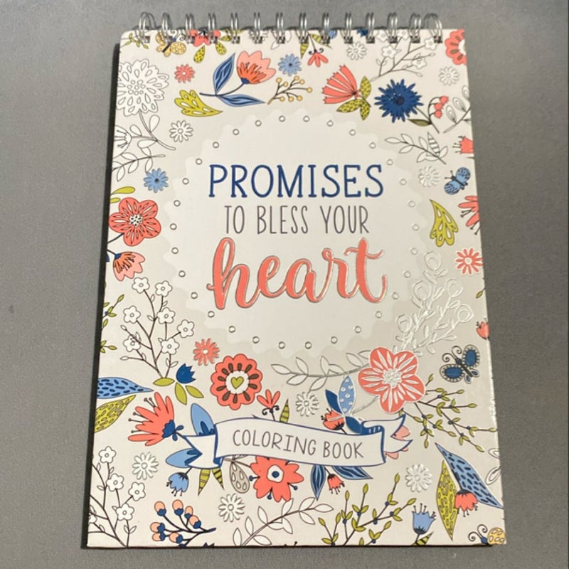 Promises to Bless Your Heart Wirebound Coloring Book