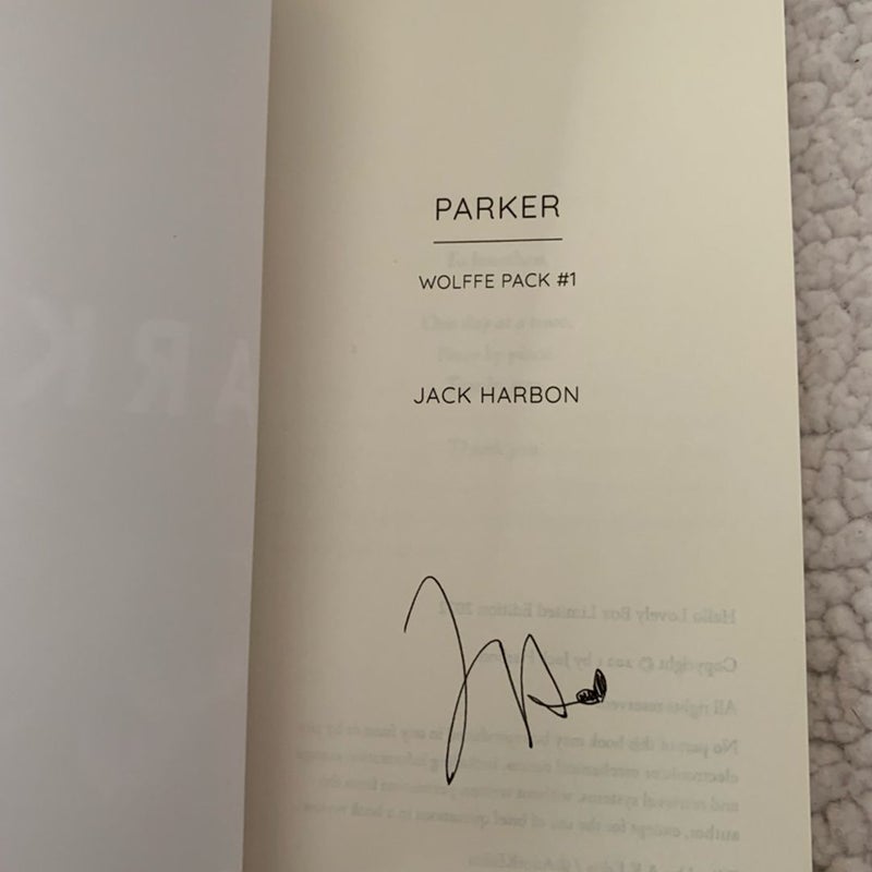 Signed Hello Lovely Parker 