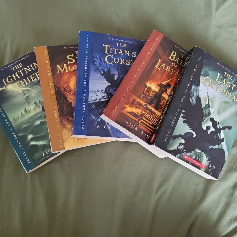 Percy Jackson and the Olympians books 1 to 5