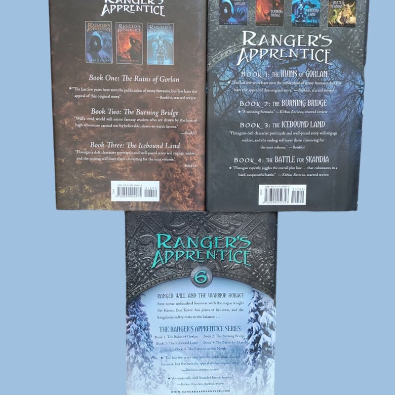 (3) Ranger's Apprentice Hardcover Books #4-#6