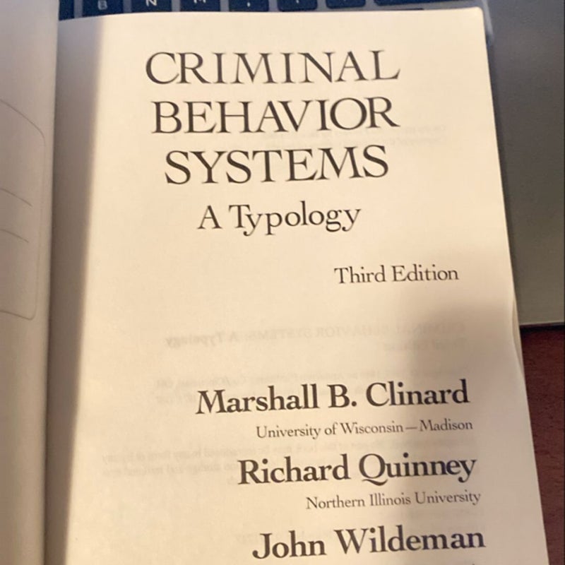 Criminal Behavior Systems