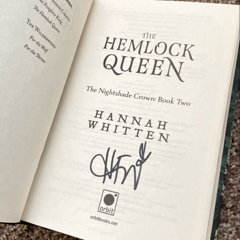 The Hemlock Queen (Handsigned- Independent bookstore)