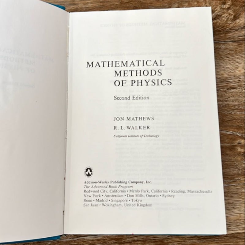 Mathematical Methods of Physics