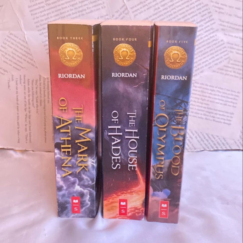 Heroes of Olympus book 3,4,5