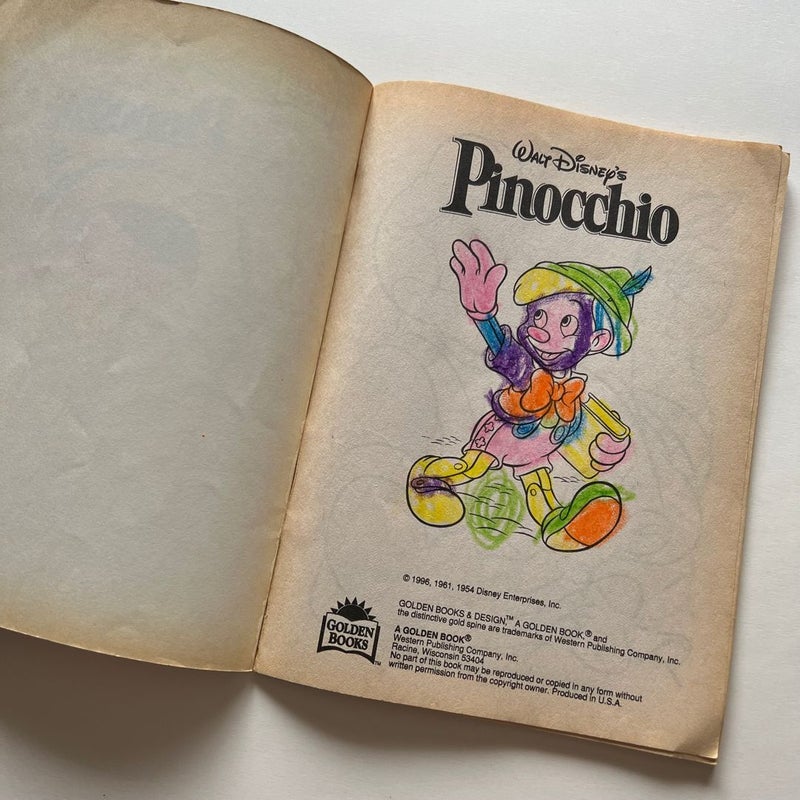 Pinocchio Golden Coloring Book