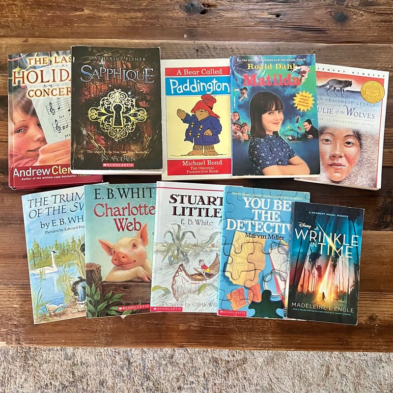 MATILDA - bundle of 10 middle school juvenile fiction chapter books