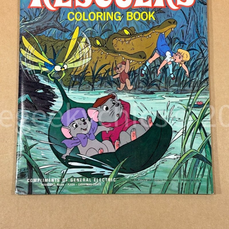 The Rescuers Coloring Book Walt Disney Productions 1987 GE Promo NEVER ...