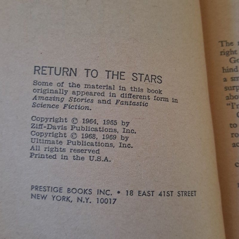 Return to the Stars paperback 1969 by Edmond Hamilton