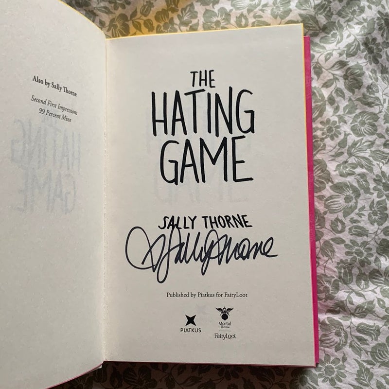 The Hating Game by Sally Thorne, Hardcover Pangobooks