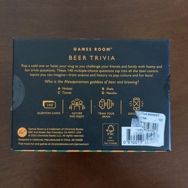 Beer Trivia Cards 