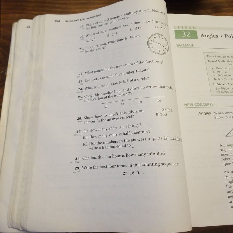 Saxon Math 6/5 Homeschool