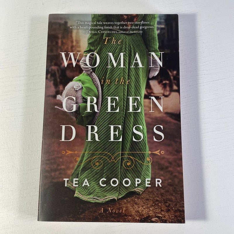 The woman in shop the green dress book