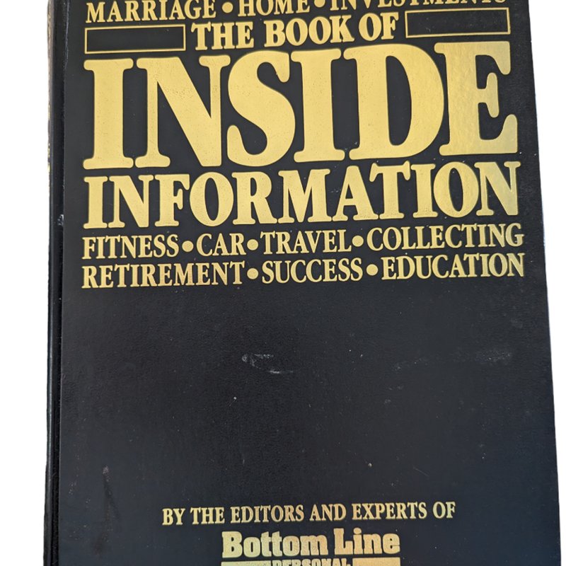 The Book of Inside Information Editors & Experts Bottom Line Personal Money Home 