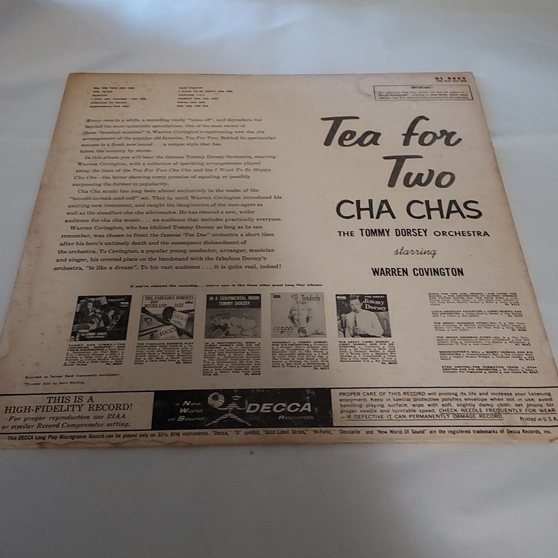 Tea For Two Cha Chas Vinyl Record 