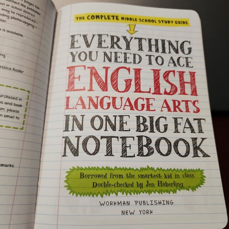 Everything You Need to Ace English Language Arts in One Big Fat Notebook