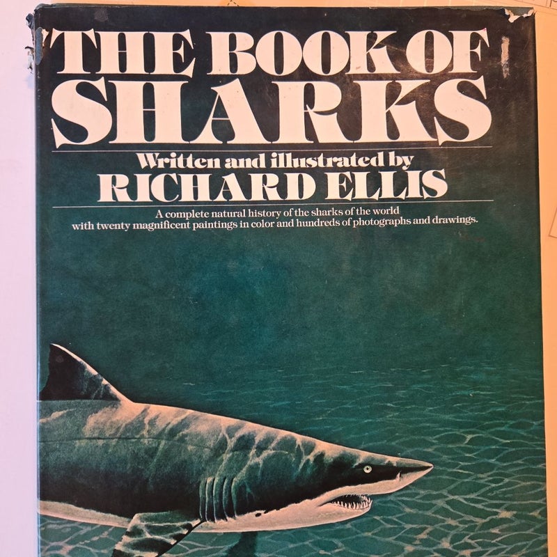 The Book of Sharks 1976hardcover with sleeve color pages with many photos and illustrations 