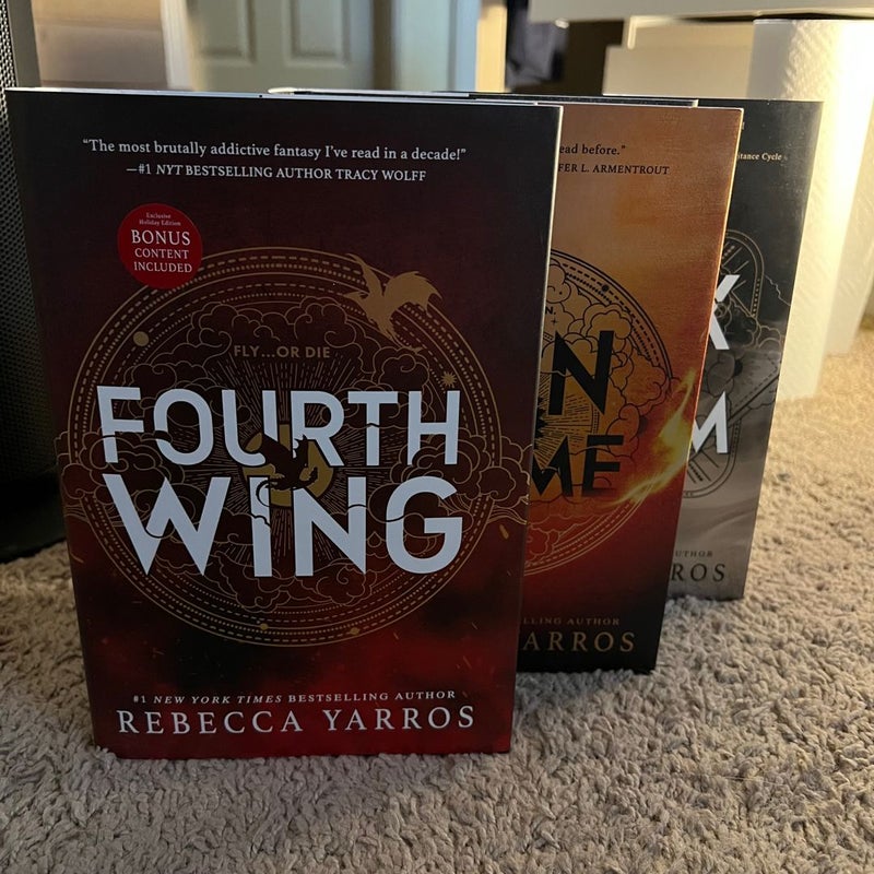 *First Edition* Fourth Wing Holiday/Iron Flame/Onyx Storm