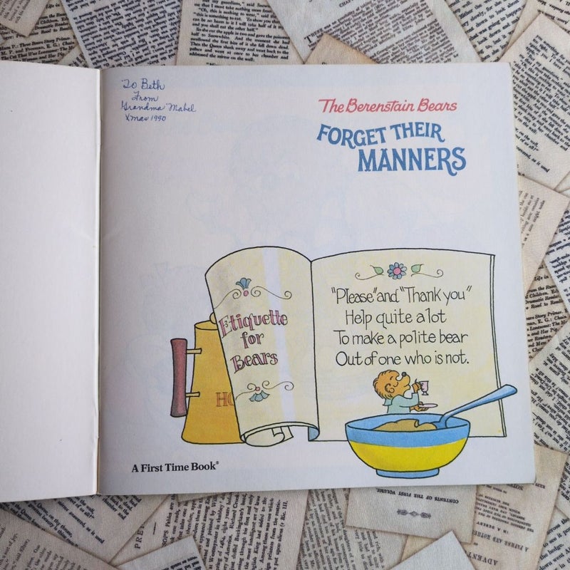 The Berenstain Bears Forget Their Manners