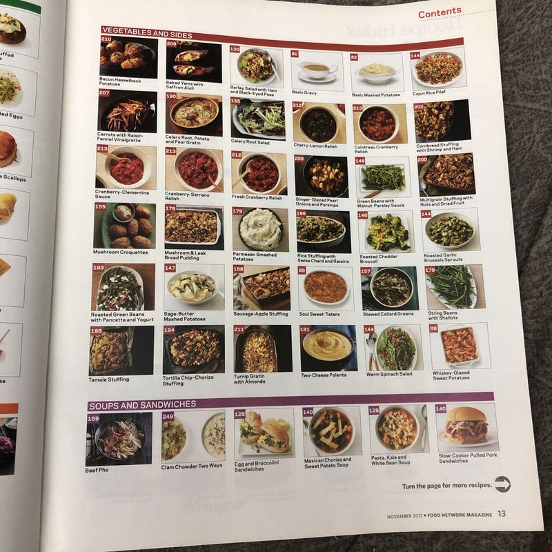 Food Network Thanksgiving Issue 2012