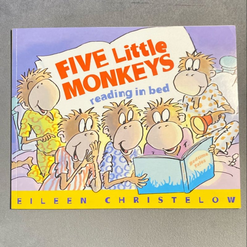 Five Little Monkeys Reading In Bed