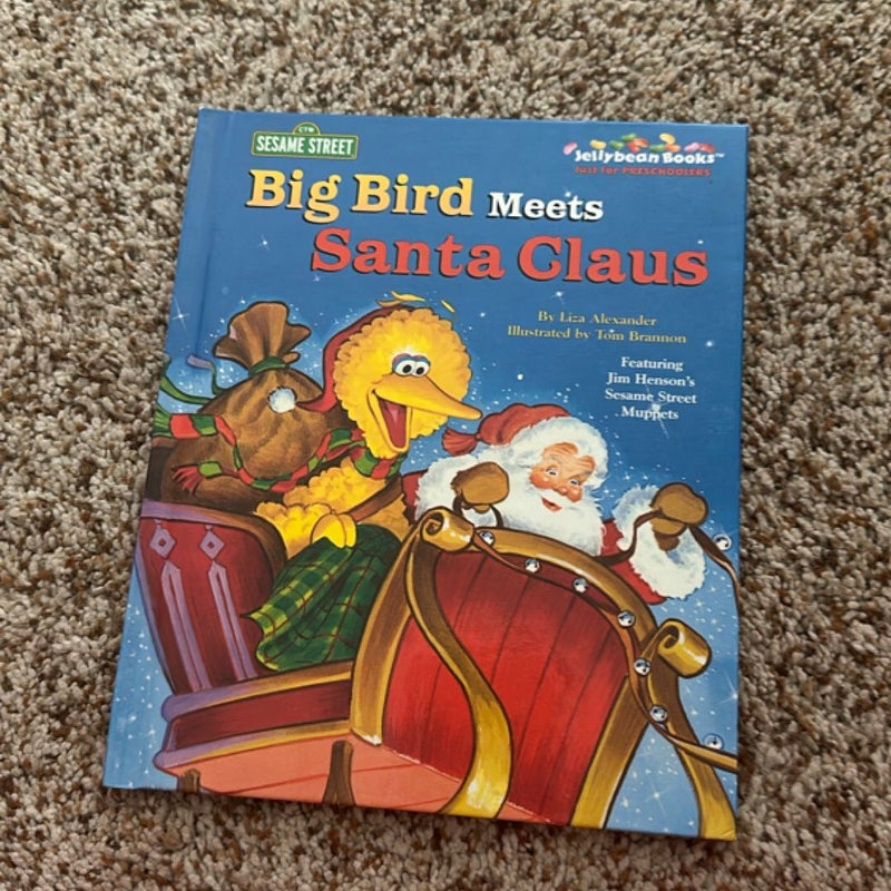 Sesame Street Big Bird Meets Santa Claus Book
