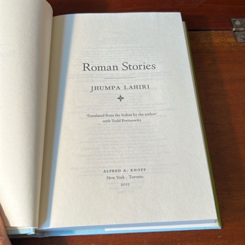 Roman Stories (Signed First Edition)