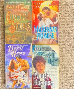Romance Novels: Circle of Stones/Mackenna’s Promise/My Lady Pirate/Family Business 