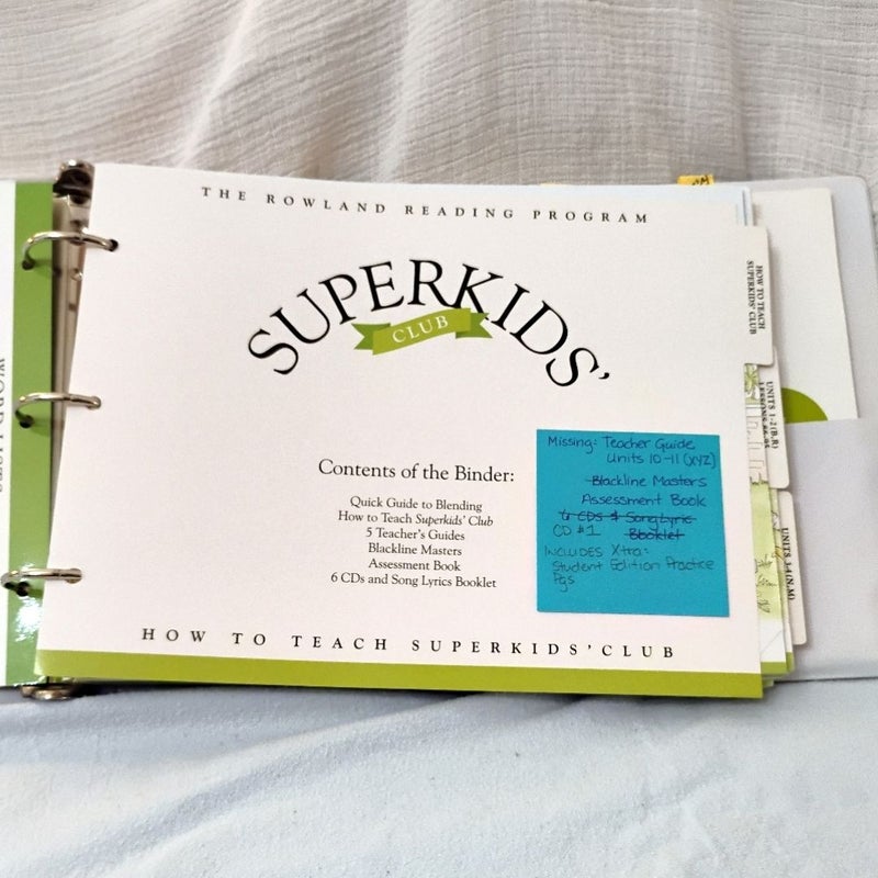 Superkids Club Kindergarten Semester 2 Teacher Materials INCOMPLETE