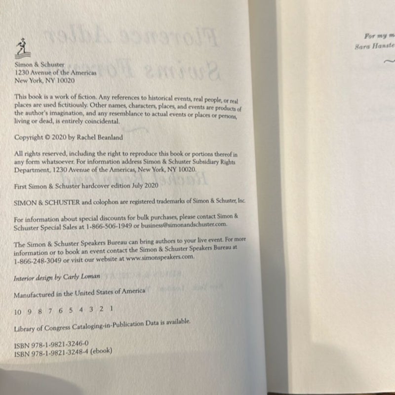 Florence Adler Swims Forever (First Edition)