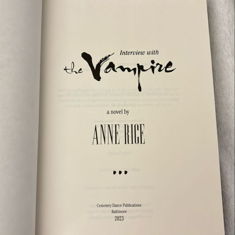 Interview With The Vampire / Limited Gift Edition