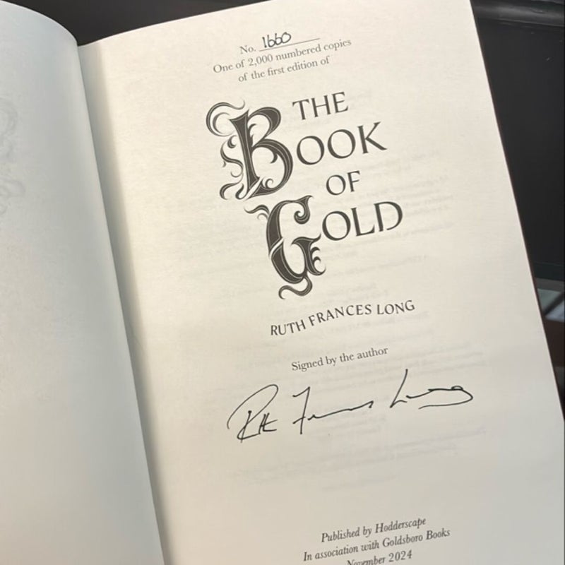 The Book of Gold Numbered & Signed