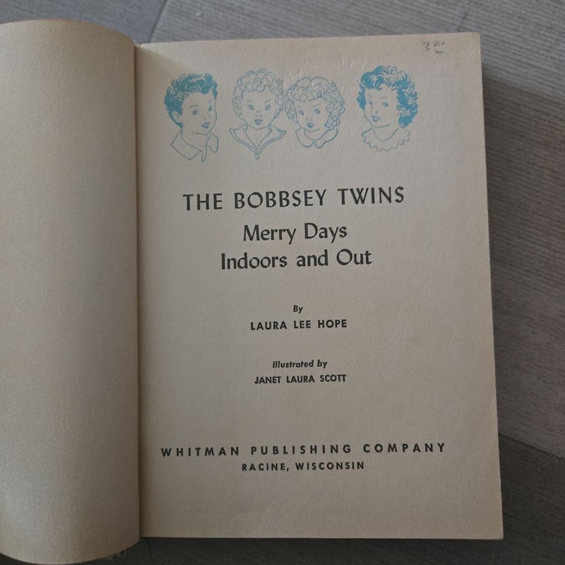 The Bobbsey Twins vintage- Merry Days Indoors and Out 1950 