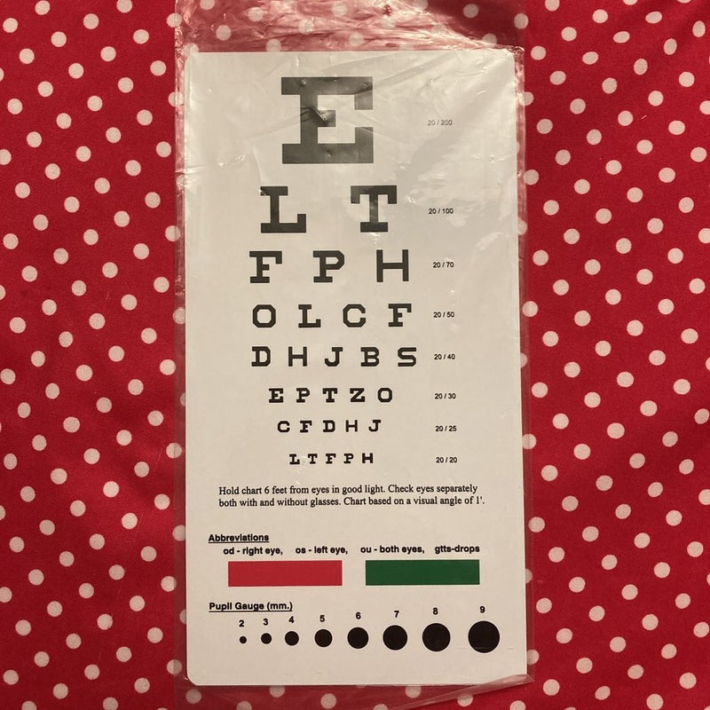 eye chart hand held