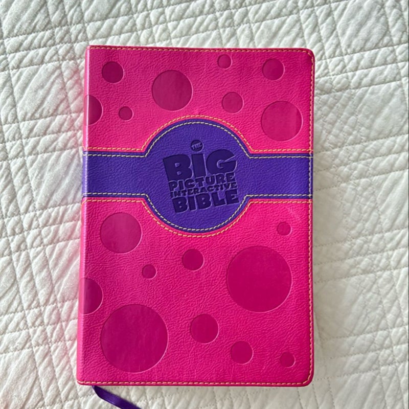 The Big Picture Interactive Bible for Kids, Purple/Pink Polka Dot LeatherTouch