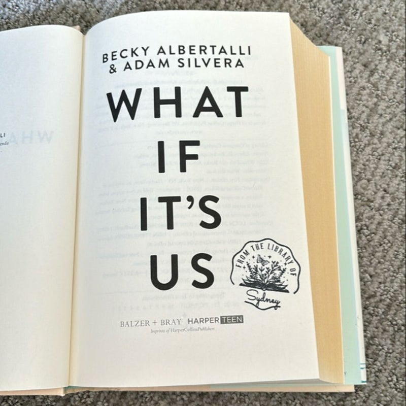 What If It's Us (Signed First Edition)