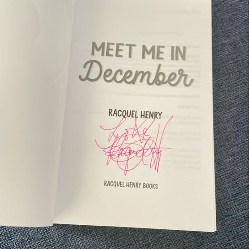 Meet Me in December (signed) 